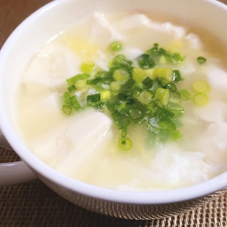 卵白救済！生姜と豆腐の中華スープ